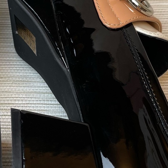 Jeffrey Campbell Student-2 Platform Loafers in Black Nude White Patent Size 7 - Picture 10 of 13